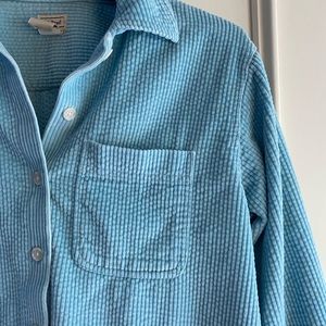 L.L. BEAN powder blue corduroy long sleeve